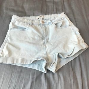Light Wash Jean Shorts
